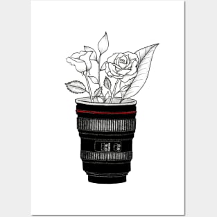 Flowers lens vase Posters and Art